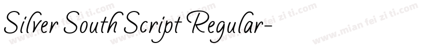 Silver South Script Regular字体转换